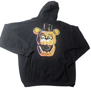 Five Nights At Freddys Game Over Black Pullover Hoodie Relaxed Fit XXL NWT FNAF
